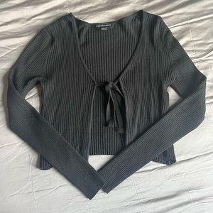 Black Tie Up Long Sleeve